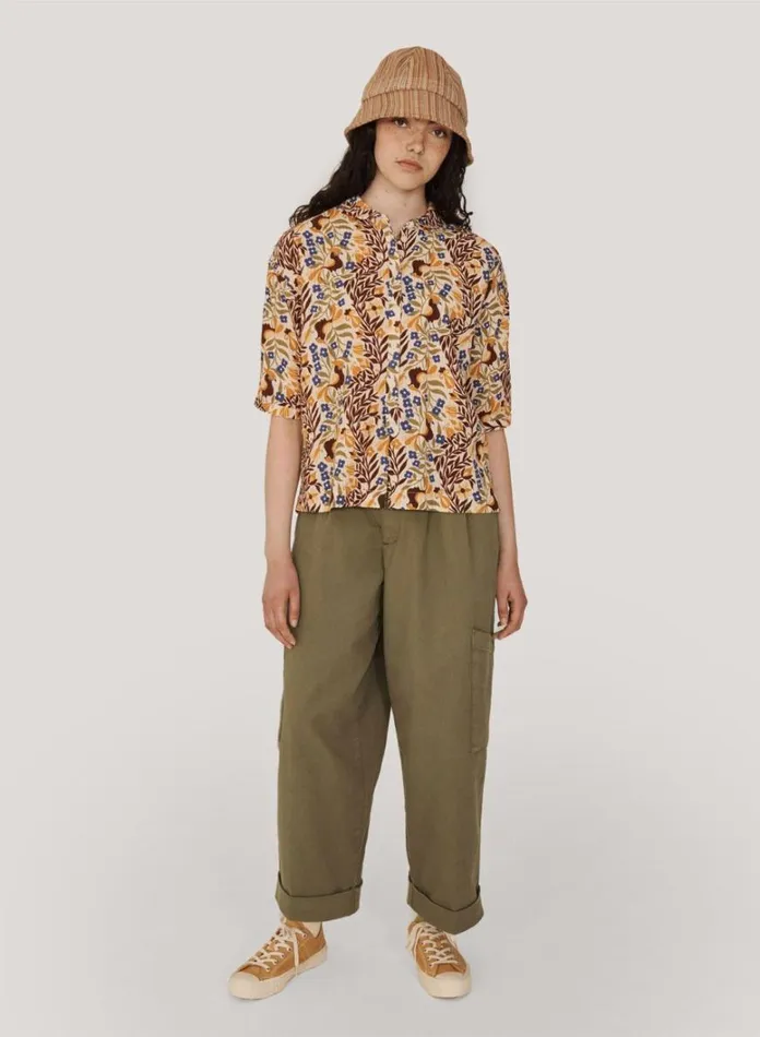 Womens Trousers YMC Grease Trouser Olive