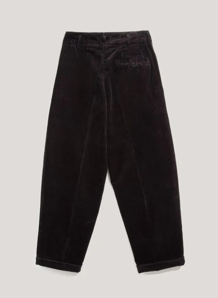 Womens Trousers YMC Keaton Corduroy Trousers Black