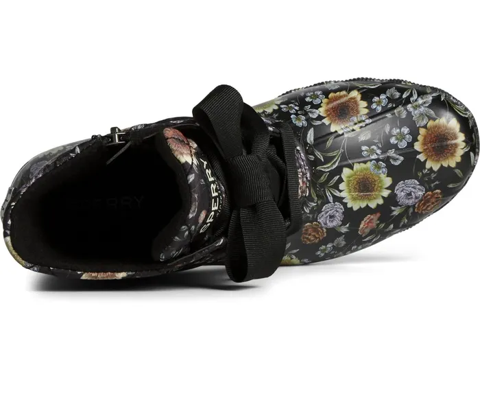 Women Saltwater Floral Duck Boot Black Sperry Boots Women Saltwater Floral Duck Boot Black Sperry Boots