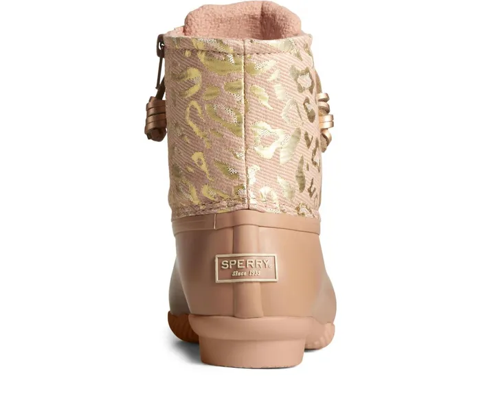 Women Saltwater Metallic Jacquard Duck Boot Rose Sperry Rain and Duck Boots Women Saltwater Metallic Jacquard Duck Boot Rose Sperry Rain and Duck Boots