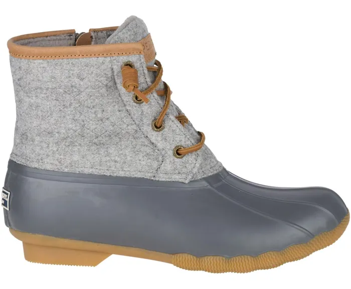 Women Saltwater Wool Embossed Duck Boot W Thinsulate Grey Sperry Boots