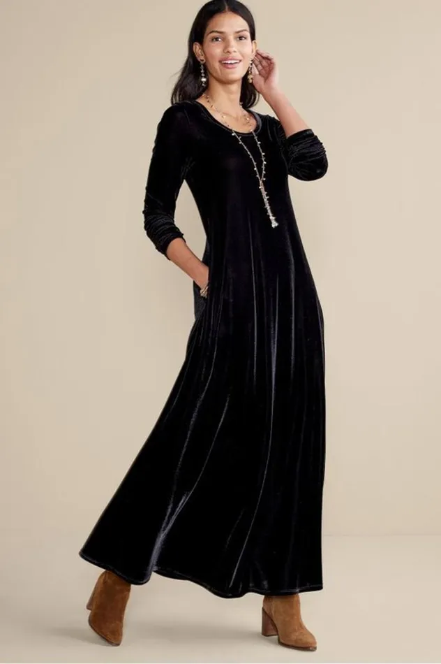 Women Santiago Stretch Velvet Dress Abstract Rust Soft Surroundings Dresses Women Santiago Stretch Velvet Dress Abstract Rust Soft Surroundings Dresses