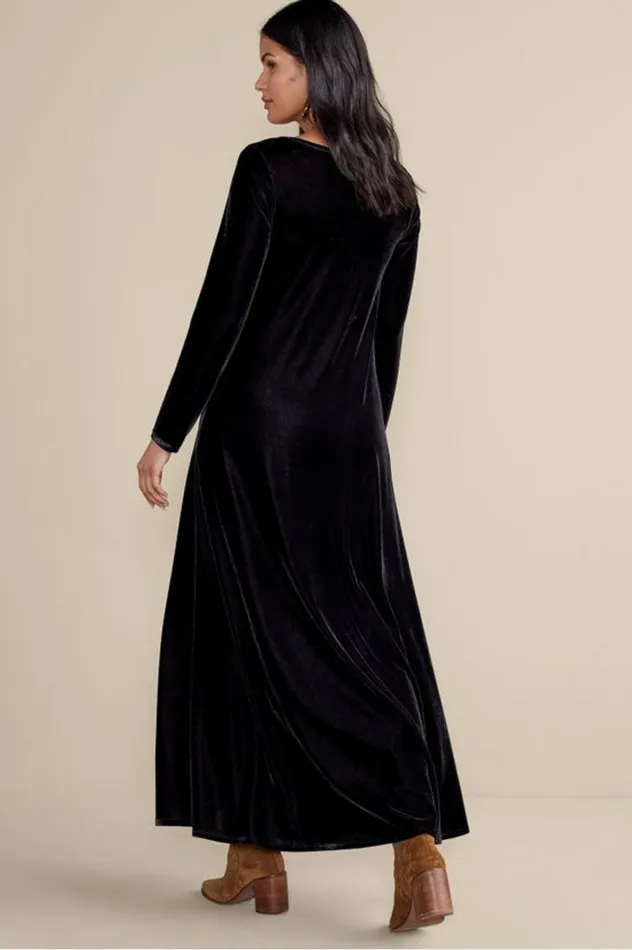 Women Santiago Stretch Velvet Dress Abstract Rust Soft Surroundings Dresses Women Santiago Stretch Velvet Dress Abstract Rust Soft Surroundings Dresses