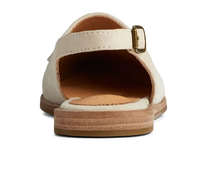 Women Saybrook Leather Slingback Ivory Nubuck Sperry Flats and Loafers Women Saybrook Leather Slingback Ivory Nubuck Sperry Flats and Loafers