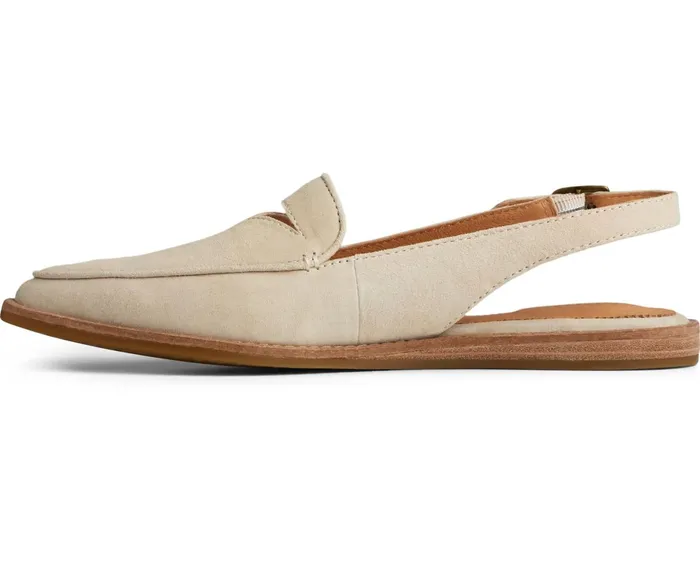 Women Saybrook Leather Slingback Ivory Nubuck Sperry Flats and Loafers Women Saybrook Leather Slingback Ivory Nubuck Sperry Flats and Loafers