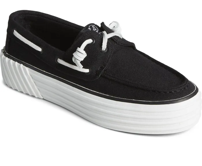 Women SeaCycled Bahama 20 Platform Sneaker Black Sperry Sneakers Women SeaCycled Bahama 20 Platform Sneaker Black Sperry Sneakers