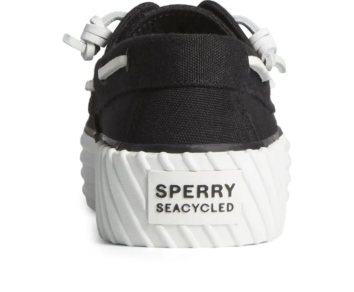 Women SeaCycled Bahama 20 Platform Sneaker Black Sperry Sneakers Women SeaCycled Bahama 20 Platform Sneaker Black Sperry Sneakers