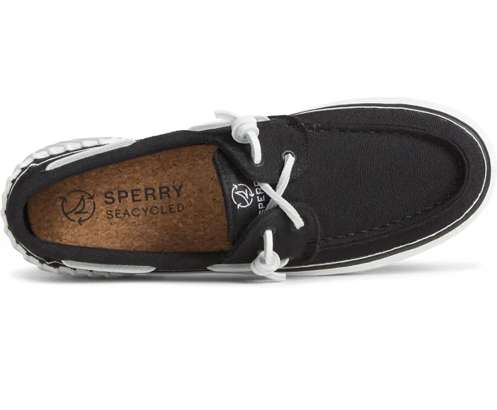 Women SeaCycled Bahama 20 Platform Sneaker Black Sperry Sneakers Women SeaCycled Bahama 20 Platform Sneaker Black Sperry Sneakers