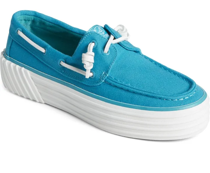 Women SeaCycled Bahama 20 Platform Sneaker Blue Sperry Sneakers Women SeaCycled Bahama 20 Platform Sneaker Blue Sperry Sneakers
