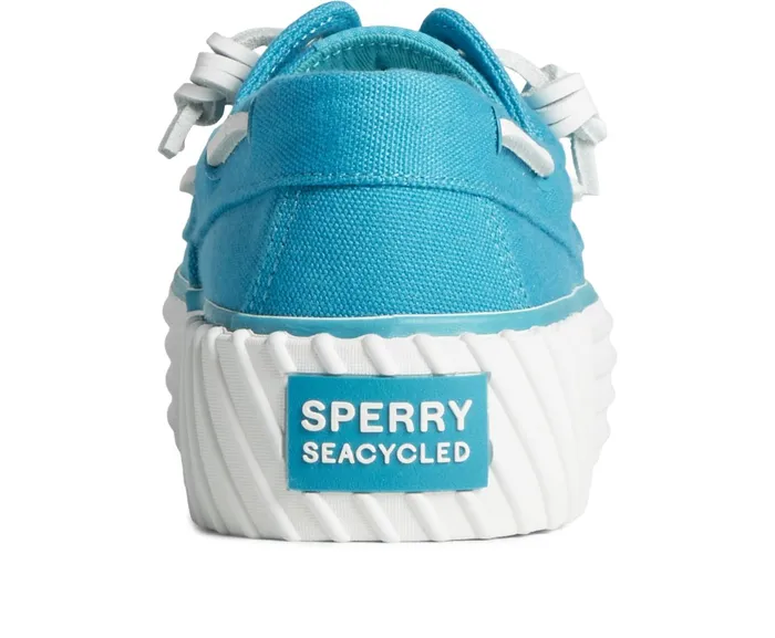 Women SeaCycled Bahama 20 Platform Sneaker Blue Sperry Sneakers Women SeaCycled Bahama 20 Platform Sneaker Blue Sperry Sneakers