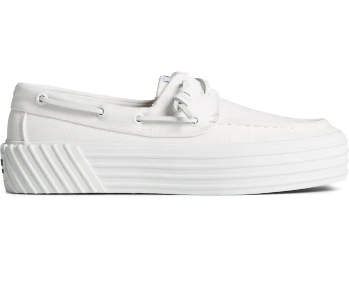 Women SeaCycled Bahama 20 Platform Sneaker White Sperry Sneakers