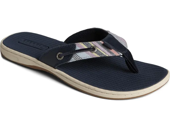 Women Seafish Chambray Striped Sandals Navy Sperry Sandals Women Seafish Chambray Striped Sandals Navy Sperry Sandals