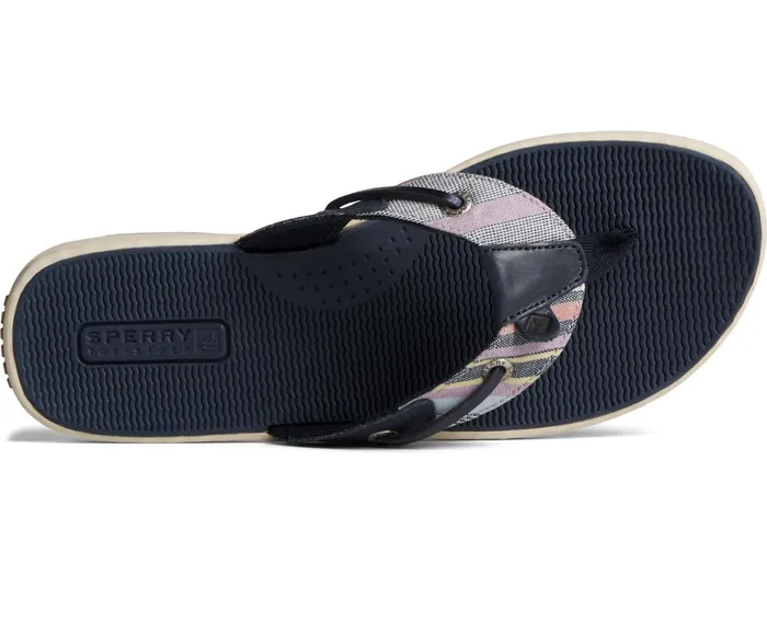 Women Seafish Chambray Striped Sandals Navy Sperry Sandals Women Seafish Chambray Striped Sandals Navy Sperry Sandals