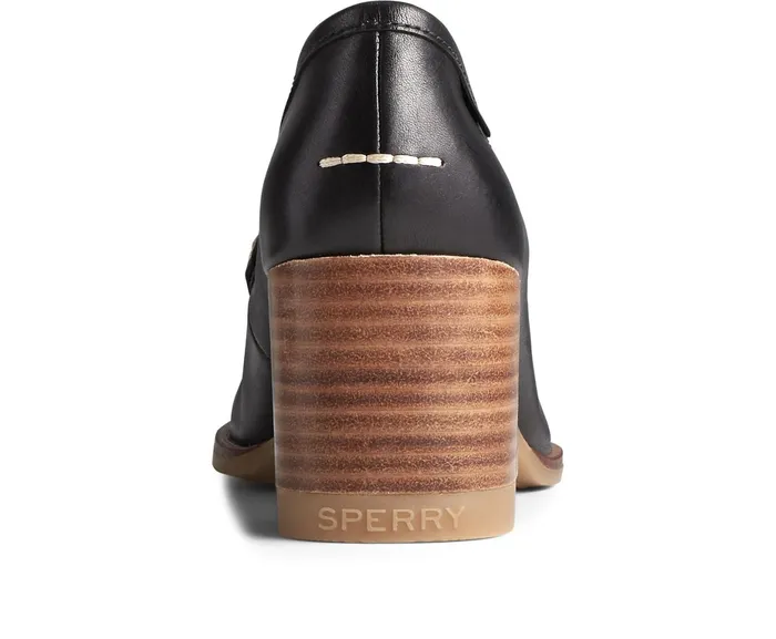 Women Seaport Penny Heel Leather Loafer Black Sperry Flats and Loafers Women Seaport Penny Heel Leather Loafer Black Sperry Flats and Loafers