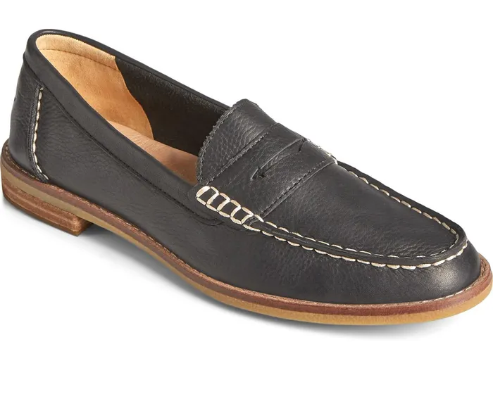 Women Seaport Penny Leather Loafer Black Sperry Flats and Loafers Women Seaport Penny Leather Loafer Black Sperry Flats and Loafers