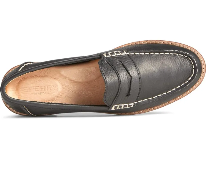 Women Seaport Penny Leather Loafer Black Sperry Flats and Loafers Women Seaport Penny Leather Loafer Black Sperry Flats and Loafers