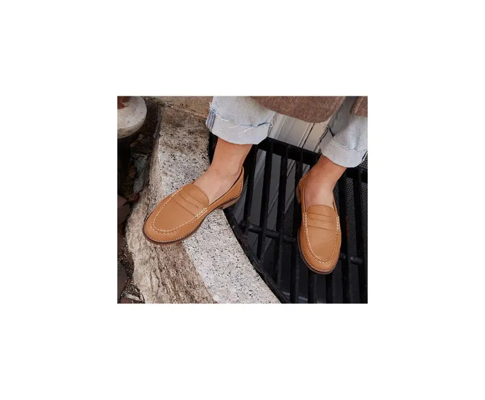 Women Seaport Penny Leather Loafer Tan Sperry Flats and Loafers Women Seaport Penny Leather Loafer Tan Sperry Flats and Loafers