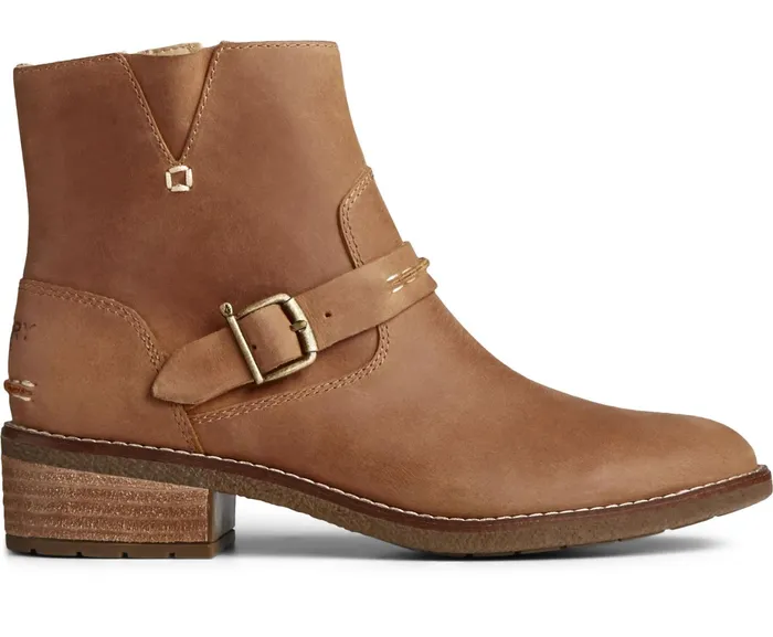 Women Seaport Storm Short Shackle Boot Tan Sperry Boots