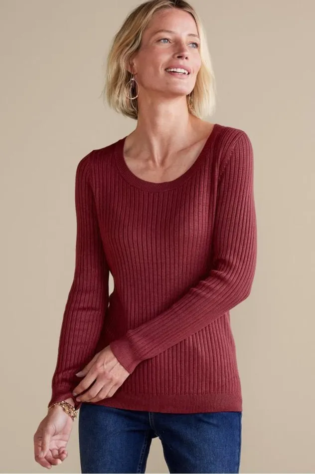 Women Soft Essential Ribbed Pullover Sweater Evergreen Soft Surroundings Tops Women Soft Essential Ribbed Pullover Sweater Evergreen Soft Surroundings Tops