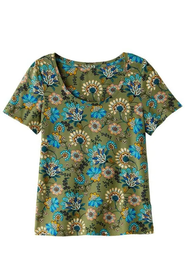 Women Soft Essential Supima Short Sleeve Tee Azalea Pink Soft Surroundings Tops Women Soft Essential Supima Short Sleeve Tee Azalea Pink Soft Surroundings Tops