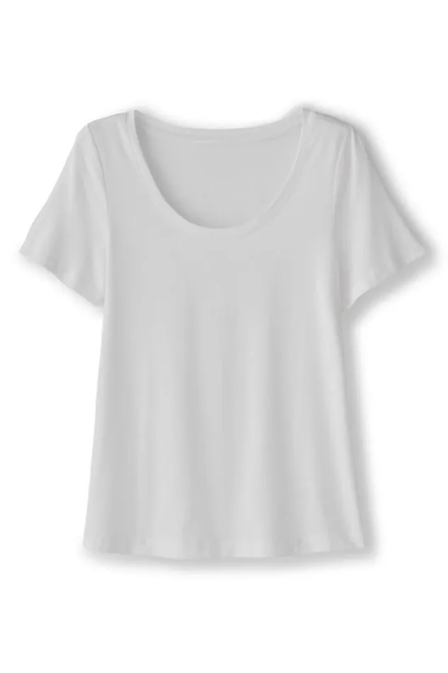 Women Soft Essential Supima Short Sleeve Tee Azalea Pink Soft Surroundings Tops Women Soft Essential Supima Short Sleeve Tee Azalea Pink Soft Surroundings Tops