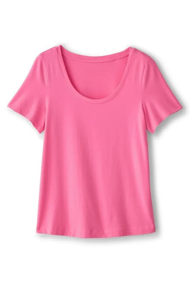 Women Soft Essential Supima Short Sleeve Tee Azalea Pink Soft Surroundings Tops Women Soft Essential Supima Short Sleeve Tee Azalea Pink Soft Surroundings Tops