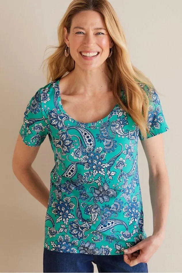 Women Soft Essential Supima Short Sleeve Tee Azalea Pink Soft Surroundings Tops Women Soft Essential Supima Short Sleeve Tee Azalea Pink Soft Surroundings Tops