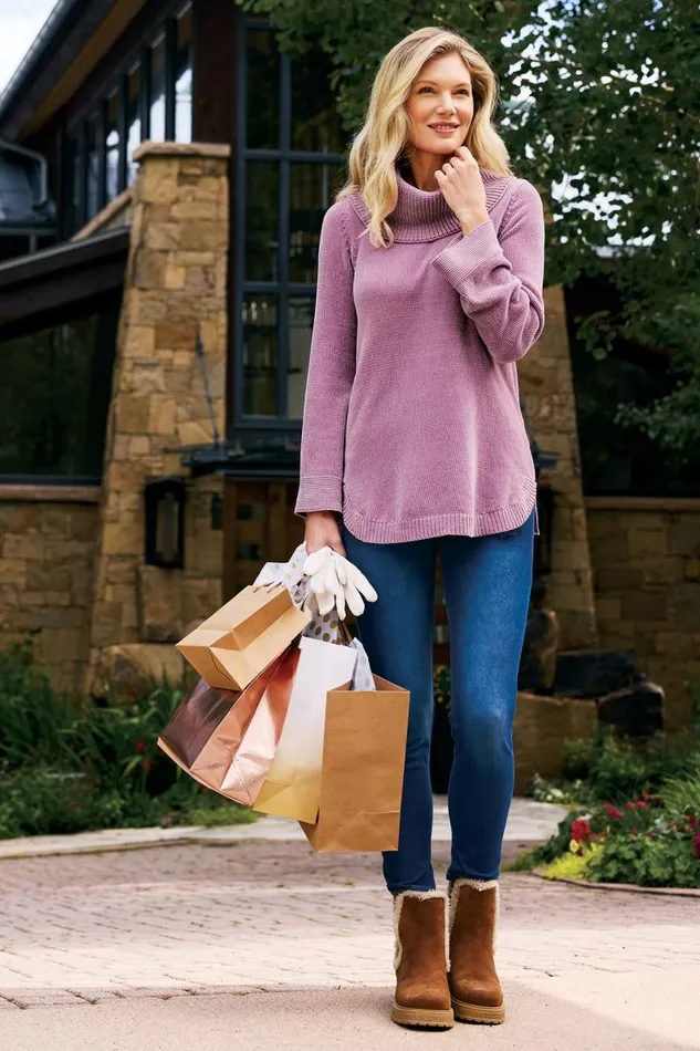 Women Soft Winds Chenille Tunic Sweater Mauve Mist Soft Surroundings Tops Women Soft Winds Chenille Tunic Sweater Mauve Mist Soft Surroundings Tops