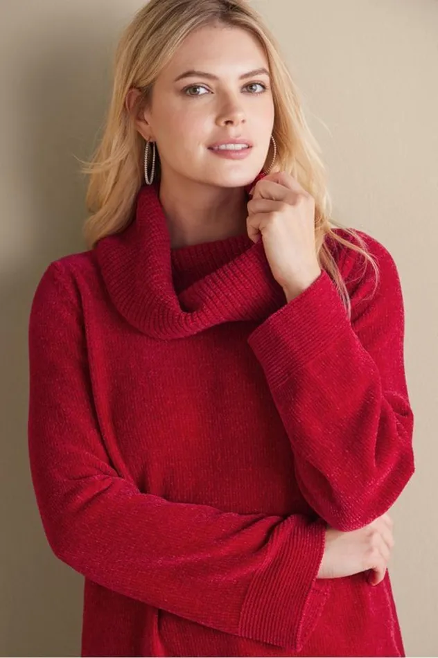 Women Soft Winds Chenille Tunic Sweater Mauve Mist Soft Surroundings Tops Women Soft Winds Chenille Tunic Sweater Mauve Mist Soft Surroundings Tops