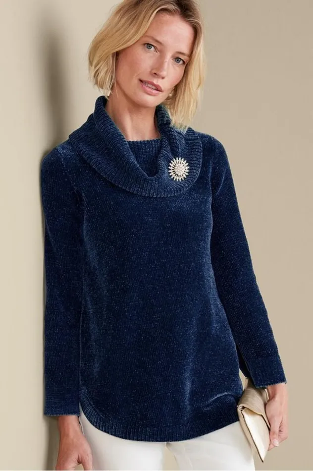 Women Soft Winds Chenille Tunic Sweater Mauve Mist Soft Surroundings Tops Women Soft Winds Chenille Tunic Sweater Mauve Mist Soft Surroundings Tops