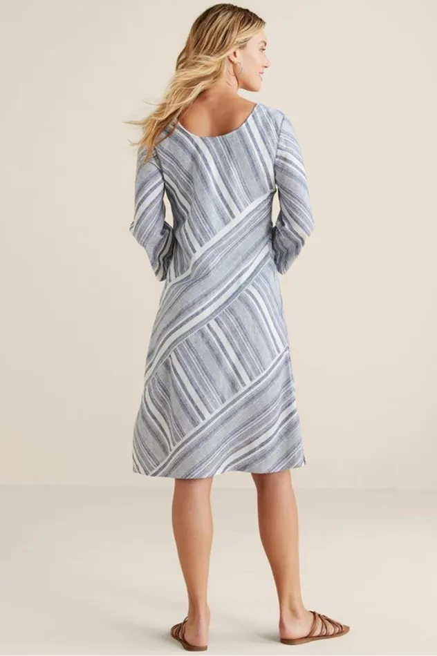 Women Sonya Linen Dress Whiteblue Soft Surroundings Dresses Women Sonya Linen Dress Whiteblue Soft Surroundings Dresses