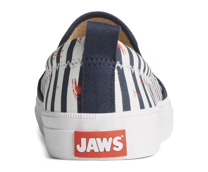 Women Sperry X JAWS Crest Twin Gore Stripe Slip On Sneaker Blue Sperry Sneakers Women Sperry X JAWS Crest Twin Gore Stripe Slip On Sneaker Blue Sperry Sneakers