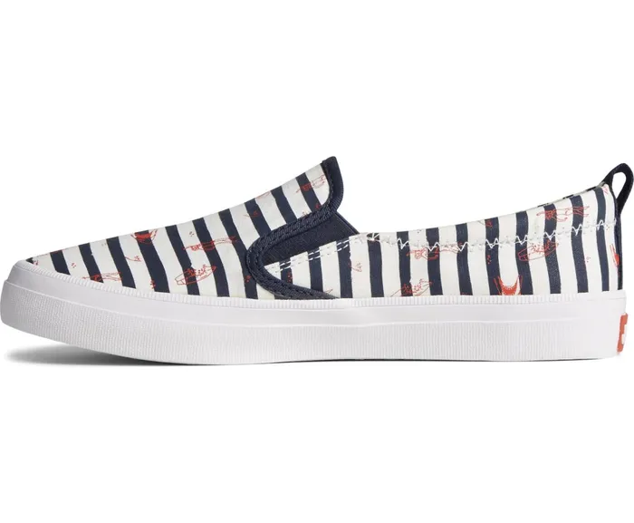 Women Sperry X JAWS Crest Twin Gore Stripe Slip On Sneaker Blue Sperry Sneakers Women Sperry X JAWS Crest Twin Gore Stripe Slip On Sneaker Blue Sperry Sneakers