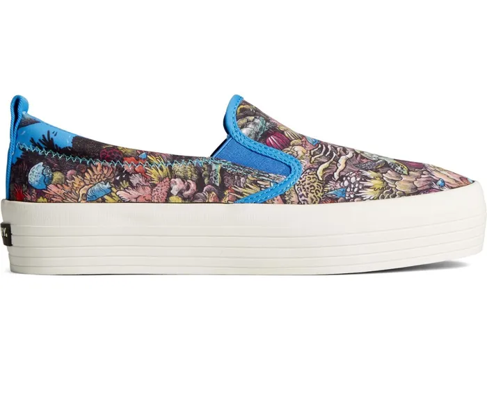 Women Sperry X Kerby Crest Twin Gore Utopia Platform Slip On Sneaker Multi Sperry Sneakers