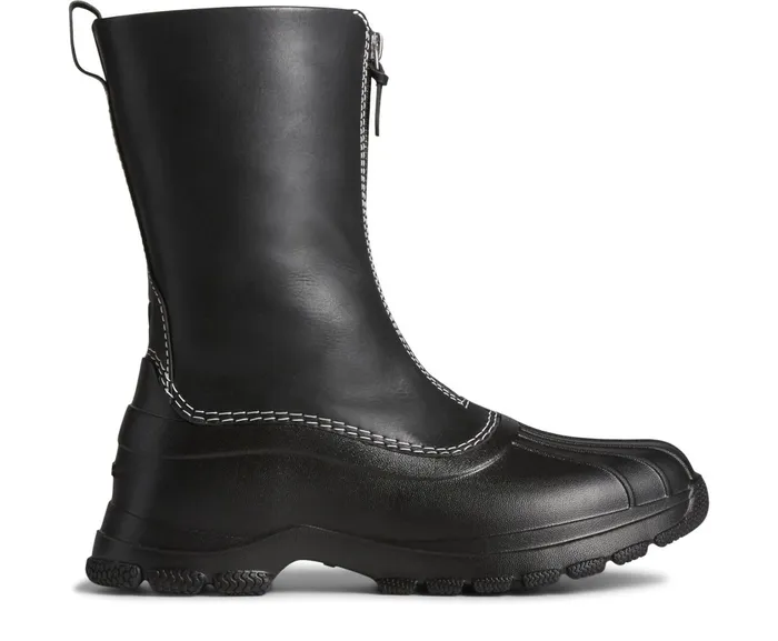 Women Sperry X Who What Wear Duck Float Zip Up Boot Black Sperry Boots