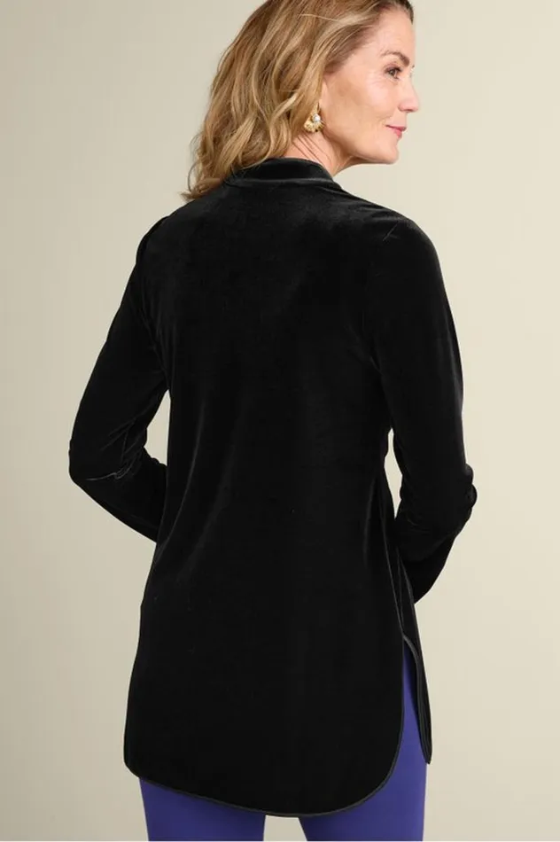 Women Tai Velvet Tunic Black Soft Surroundings Tops Women Tai Velvet Tunic Black Soft Surroundings Tops