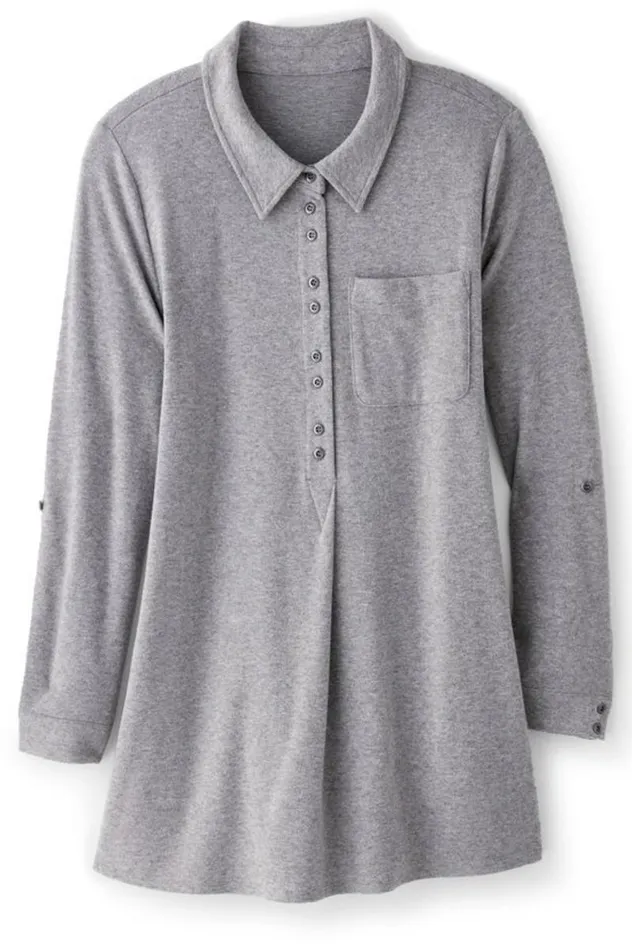Women Take It Easy Tunic Sangria Heather Soft Surroundings Tops Women Take It Easy Tunic Sangria Heather Soft Surroundings Tops