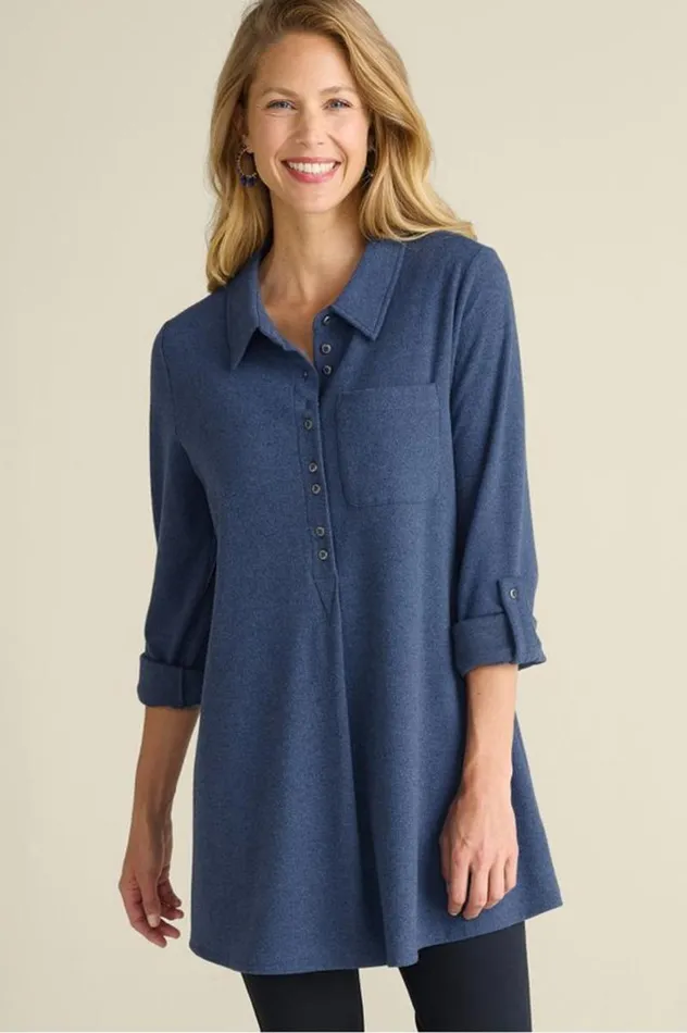 Women Take It Easy Tunic Sangria Heather Soft Surroundings Tops Women Take It Easy Tunic Sangria Heather Soft Surroundings Tops