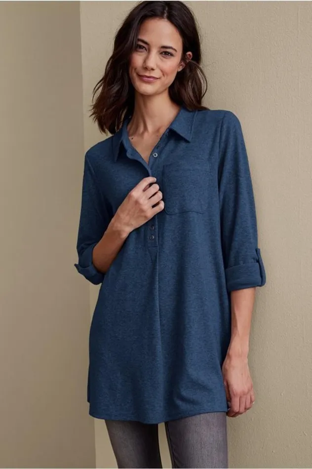 Women Take It Easy Tunic Sangria Heather Soft Surroundings Tops Women Take It Easy Tunic Sangria Heather Soft Surroundings Tops