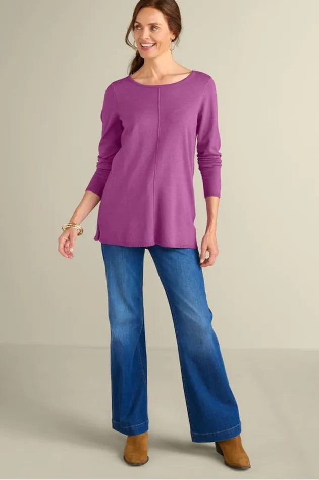 Women Tiana Sweater Tunic Willow Herb Soft Surroundings Tops Women Tiana Sweater Tunic Willow Herb Soft Surroundings Tops