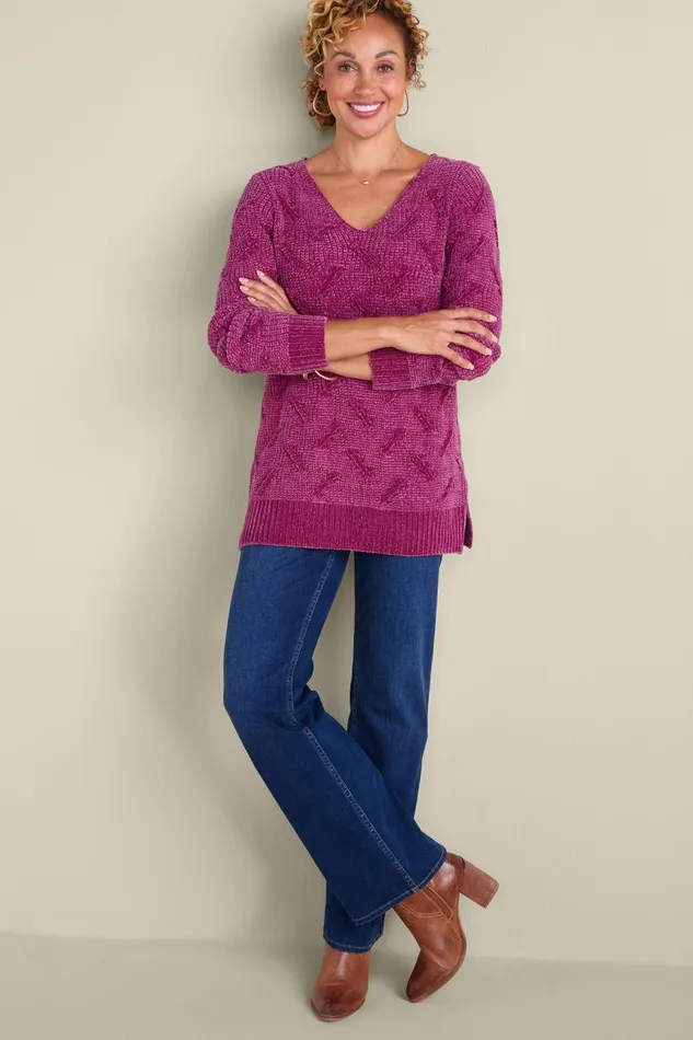 Women Trina Chenille Sweater Aquarelle Soft Surroundings Tops Women Trina Chenille Sweater Aquarelle Soft Surroundings Tops