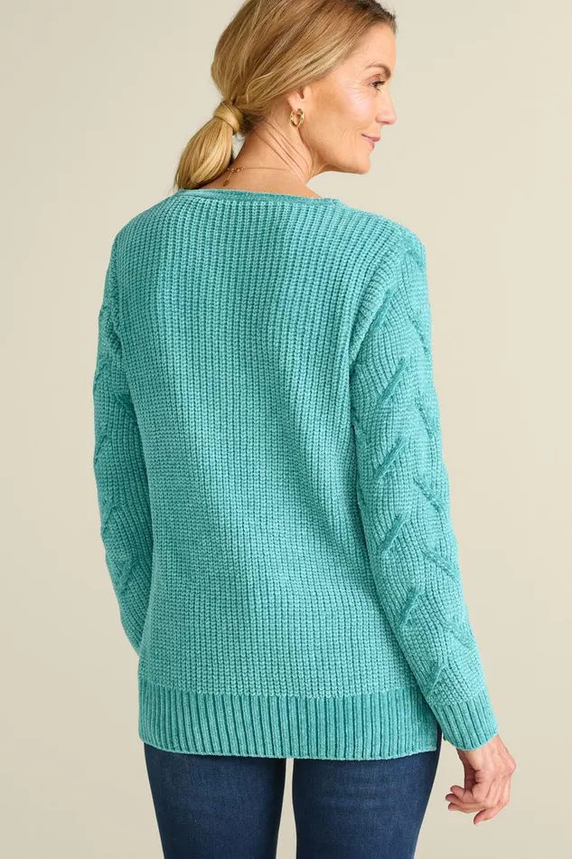 Women Trina Chenille Sweater Aquarelle Soft Surroundings Tops Women Trina Chenille Sweater Aquarelle Soft Surroundings Tops
