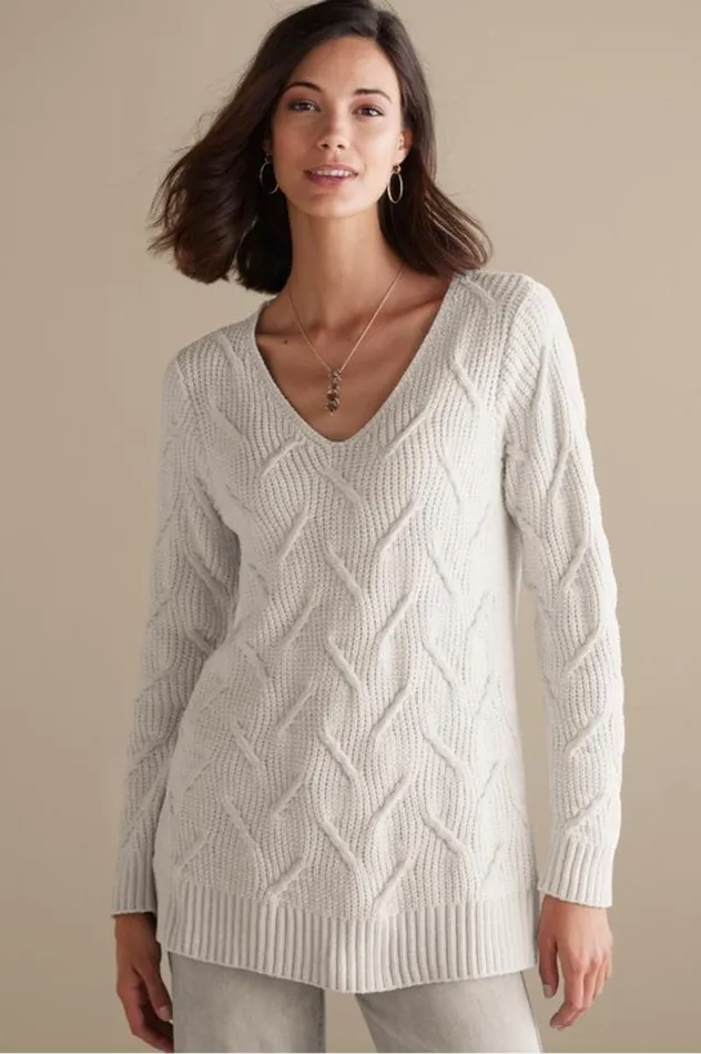 Women Trina Chenille Sweater Aquarelle Soft Surroundings Tops Women Trina Chenille Sweater Aquarelle Soft Surroundings Tops