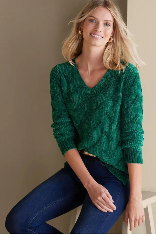 Women Trina Chenille Sweater Aquarelle Soft Surroundings Tops Women Trina Chenille Sweater Aquarelle Soft Surroundings Tops