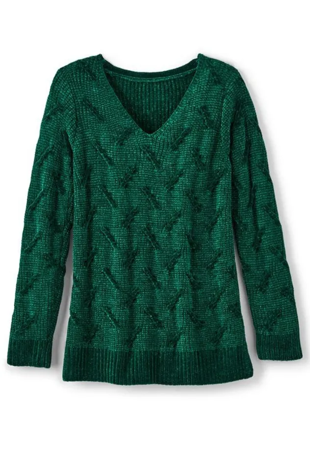 Women Trina Chenille Sweater Aquarelle Soft Surroundings Tops Women Trina Chenille Sweater Aquarelle Soft Surroundings Tops
