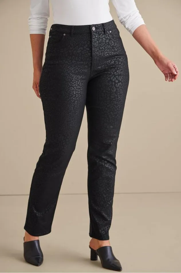 Women Ultimate Denim Animal Straight Leg Jeans Metallic Animal Soft Surroundings Jeans Women Ultimate Denim Animal Straight Leg Jeans Metallic Animal Soft Surroundings Jeans
