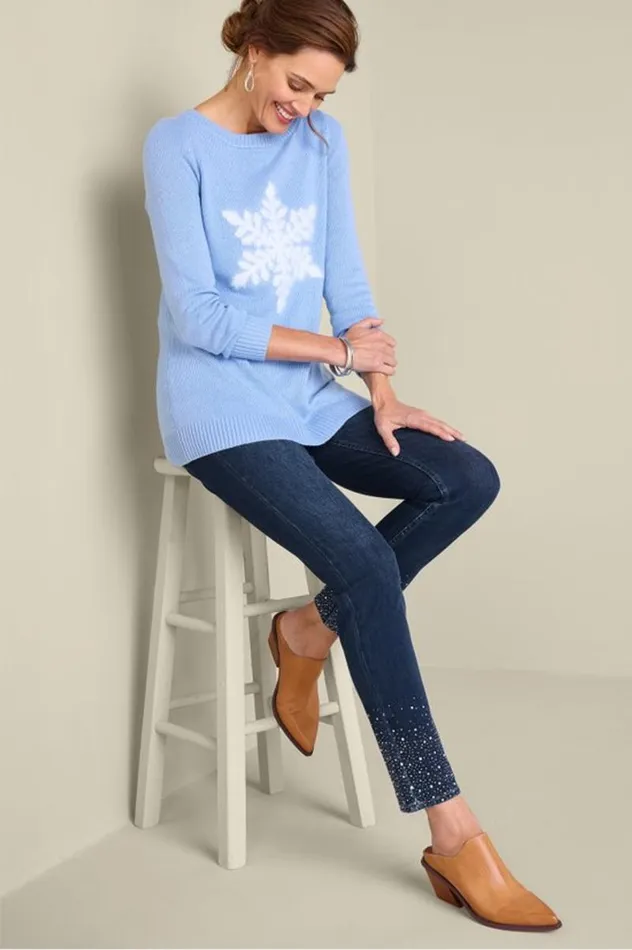 Women Ultimate Denim Crystal PullOn Slim Leg Jeans River Wash Soft Surroundings Jeans Women Ultimate Denim Crystal PullOn Slim Leg Jeans River Wash Soft Surroundings Jeans