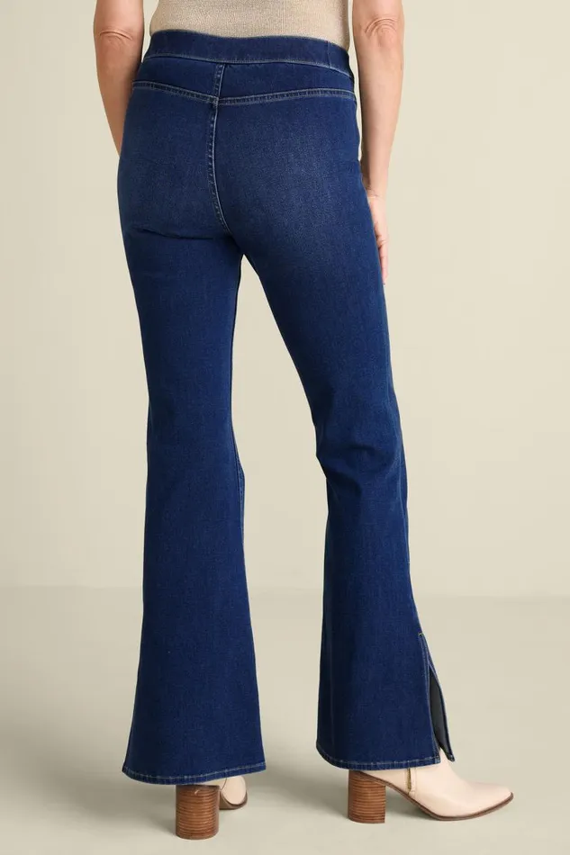 Women Ultimate Denim Slit Hem Flare Jeans Tidal Blue Wash Soft Surroundings Jeans Women Ultimate Denim Slit Hem Flare Jeans Tidal Blue Wash Soft Surroundings Jeans