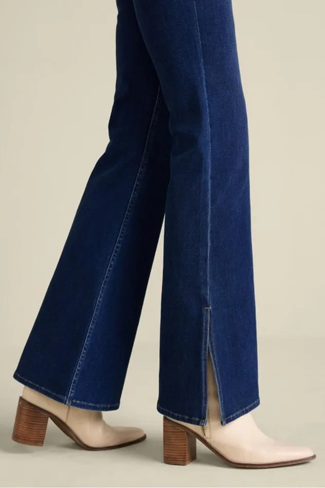 Women Ultimate Denim Slit Hem Flare Jeans Tidal Blue Wash Soft Surroundings Jeans Women Ultimate Denim Slit Hem Flare Jeans Tidal Blue Wash Soft Surroundings Jeans
