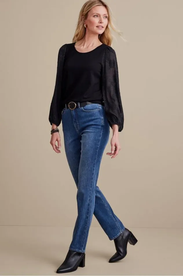 Women Ultimate Denim Straight Leg Jeans Black Soft Surroundings Jeans Women Ultimate Denim Straight Leg Jeans Black Soft Surroundings Jeans